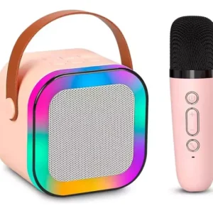 Parlante Bluetooth Luz Portatil Usb + Microfono Karaoke Modelo k12