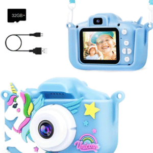 Camara Digital Infantil c Funda + Colgante Recargable Unicornio Lambo Tech